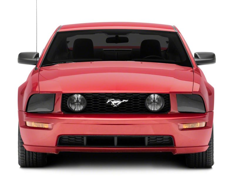 Phares de style OEM Raxiom 05-09 Ford Mustang Axial Series - Boîtier chromé - Lentille fumée