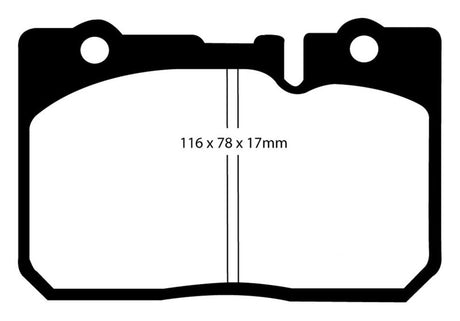 Plaquettes de frein avant EBC 95-00 Lexus LS400 4.0 Ultimax2