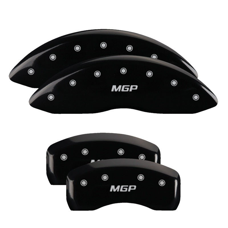 MGP 4 Caliper Covers Engraved Front & Rear Circle K/Kia Black finish silver ch