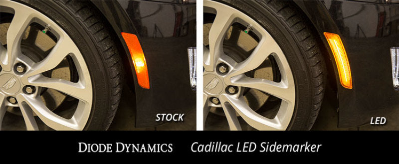 Feux de position latéraux à LED pour Cadillac ATS 14-19 de Diode Dynamics (paire) - Ambre