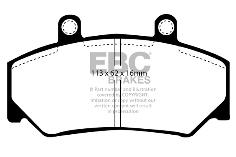 Plaquettes de frein avant EBC 85-93 Volvo 740 2.1 (Bendix) Ultimax2