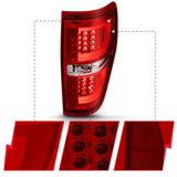Feux arrière à LED ANZO 2009-2013 Ford F-150 Rouge/Clair
