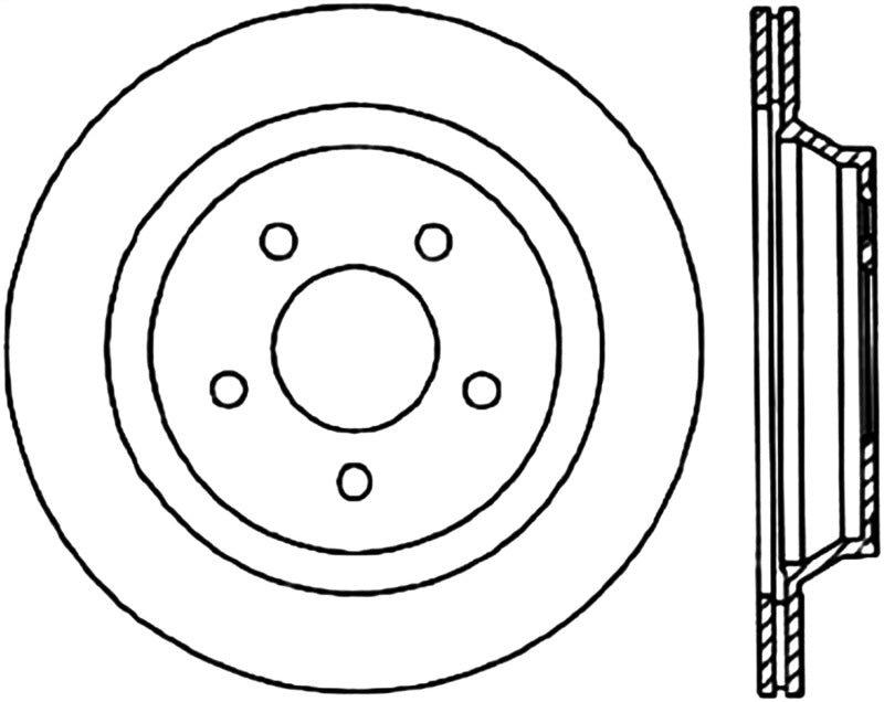 Rotor CRYO fendu arrière gauche StopTech Power Slot 94-04 Ford Mustang