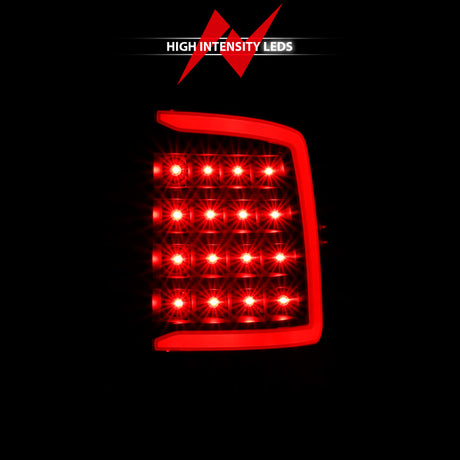 Feu arrière à LED ANZO 2009-2018 Dodge Ram 1500 style planche noir avec lentille fumée