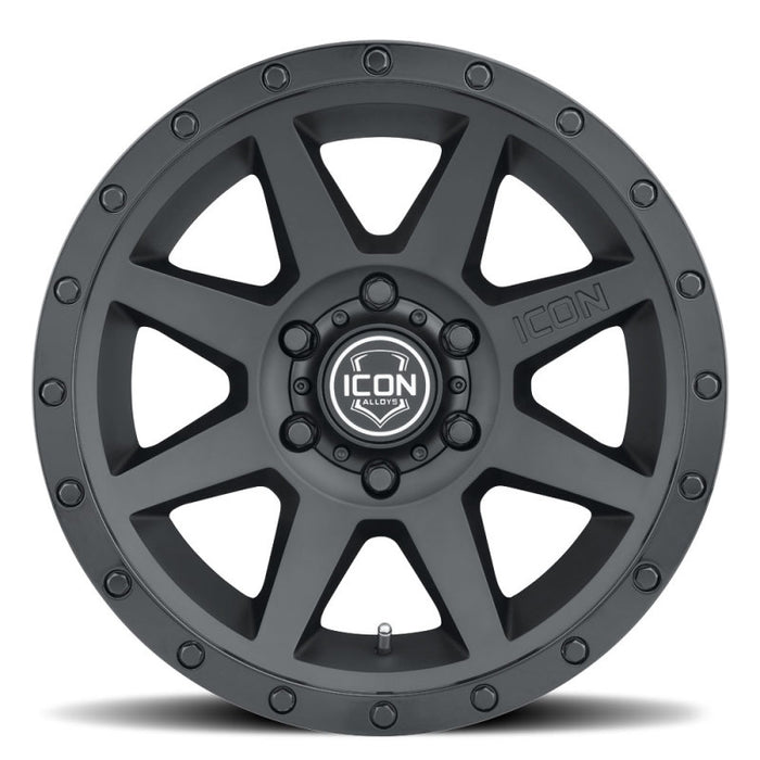 Roue ICON Rebound 17x8,5 6x5,5 0 mm Offset 4,75 pouces BS 106,1 mm Alésage Double Noir