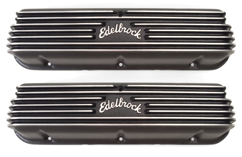 Cache-culbuteurs Edelbrock Classic Series Ford 1962-95 221 351W V8 Noir