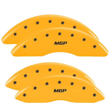 Couvre-étriers MGP 4 gravés avant et arrière finition noire Magnum argent ch