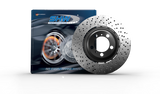 SHW 03-08 Lamborghini Gallardo 5.0L Left Rear Cross-Drilled Lightweight Brake Rotor (400615601C)