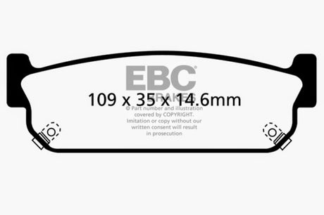 Plaquettes de frein arrière EBC 93-97 Infiniti J30 3.0 Ultimax2