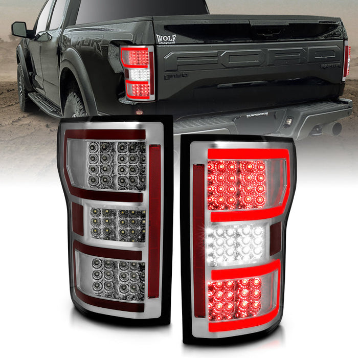 Feux arrière à LED ANZO 18-19 Ford F-150 chromés