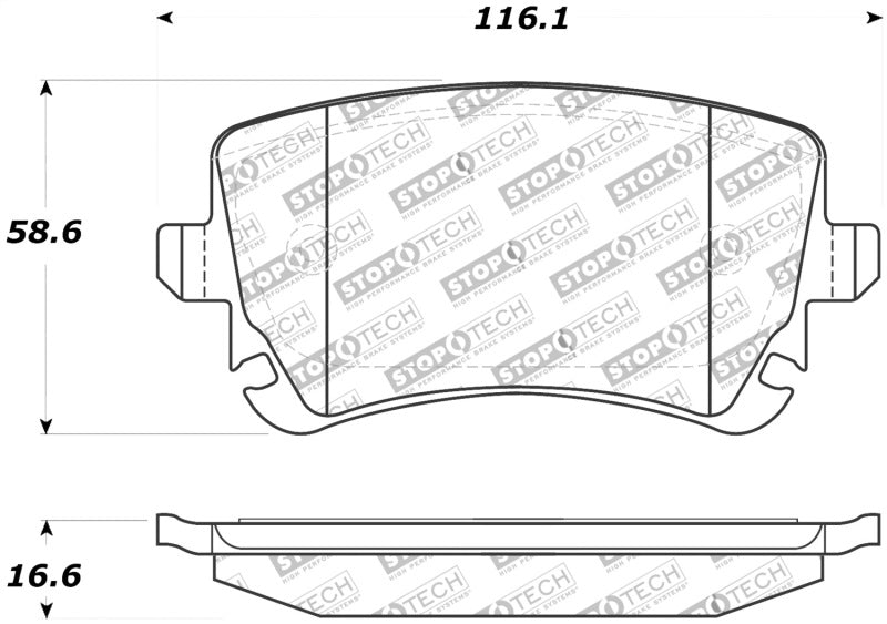 Plaquettes arrière StopTech Street Touring 07-09 Audi RS4