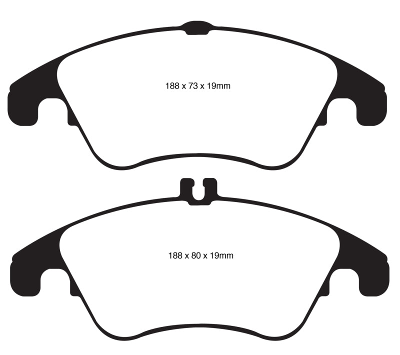 Plaquettes de frein avant EBC 12+ Mercedes-Benz C250 Coupé 1.8 Turbo Sport Edition Yellowstuff