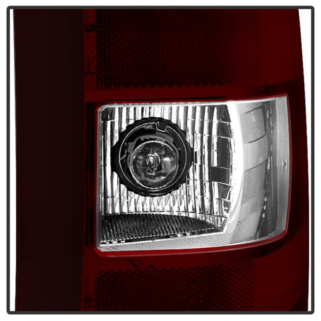 xTune GMC Sierra 07-13 OEM Tail Lights Dark Red ALT-JH-CSIL07-OE-RSM