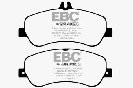 Plaquettes de frein avant Redstuff EBC 13-16 Mercedes-Benz GLK250 2.1 Twin TD