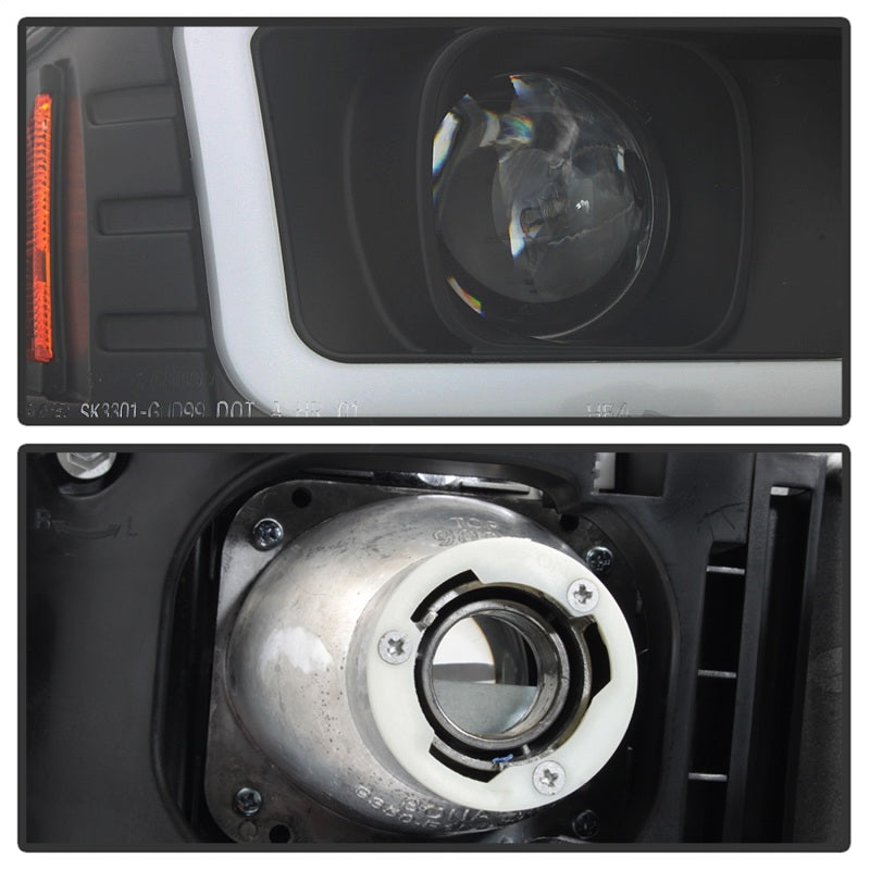 Phares de projecteur Spyder GMC Sierra 1500/2500/3500 99-06 V2 - DRL - Noir PRO-YD-CDE00V2-LB-BK