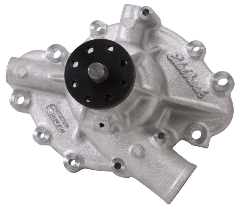 Pompe à eau Edelbrock haute performance AMC/Jeep 1973-91 304 360 401 CI V8 style long finition satinée