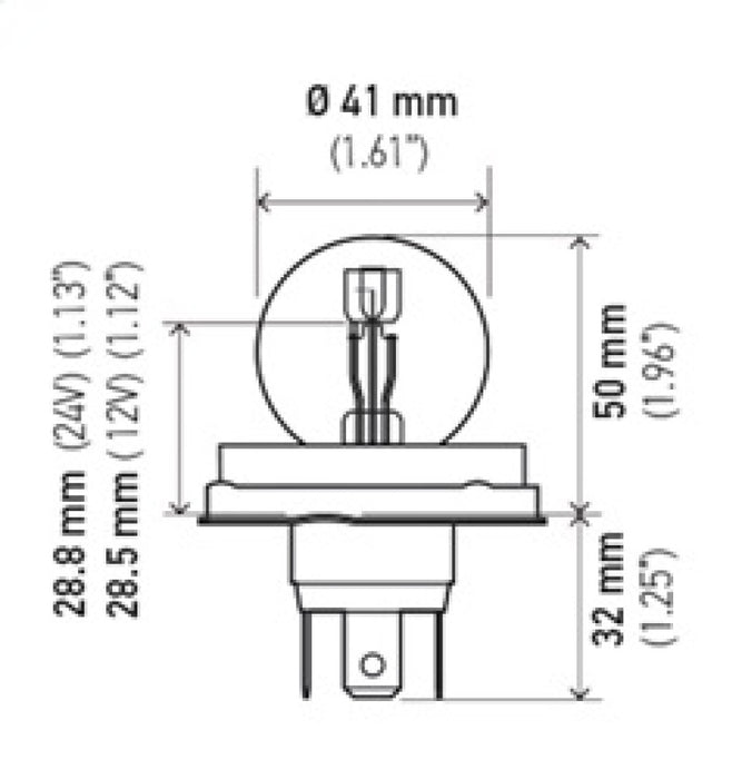 Ampoule Hella 7951 12V 45/40W P45T S13 R2