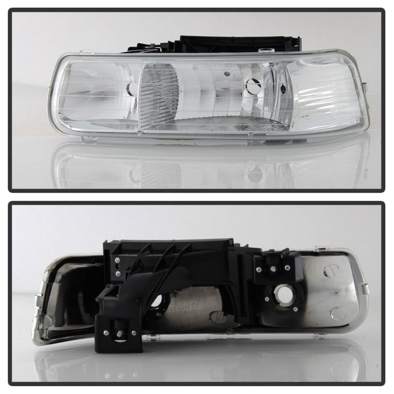 xTune Chevy Tahoe 00-06 Amber Crystal Headlights Chrome HD-JH-CSIL99-C