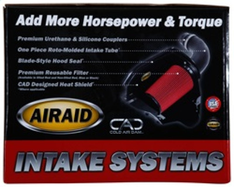 Système d'admission Airaid 05-11 Dodge Dakota/06-09 Mitsu Raider 3.7/4.7L CAD sans tube (huilé/rouge)