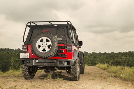 Pare-chocs arrière Rugged Ridge Spartacus noir pour Jeep Wrangler 07-18
