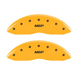 MGP 2 Caliper Covers Engraved Front MGP Yellow Finish Black Char 1998 Ford E-150 Econoline