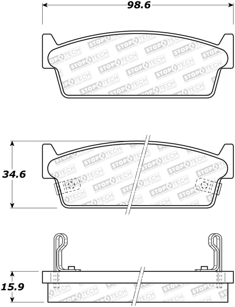 Plaquettes de frein StopTech Street