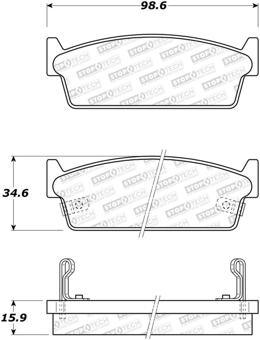 Plaquettes de frein StopTech Street