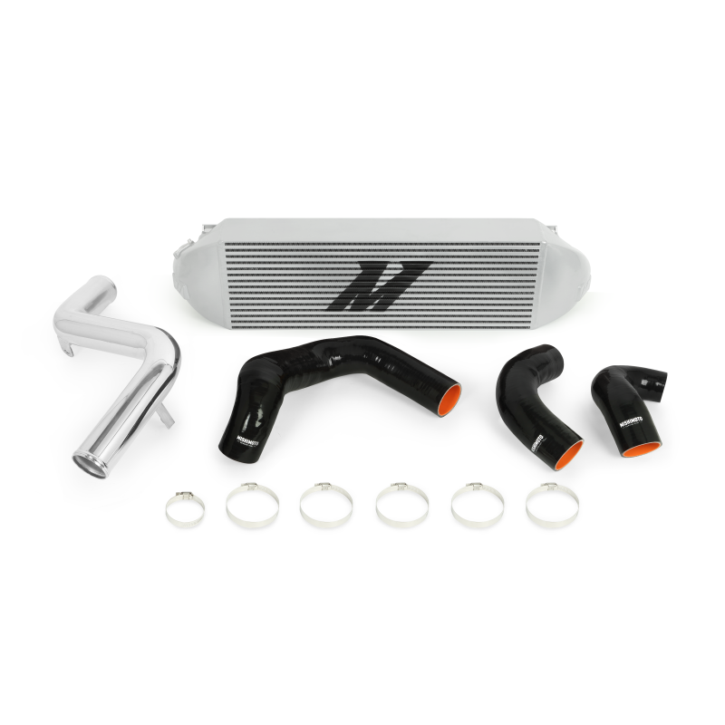 Intercooler argenté Mishimoto 2013+ Ford Focus ST avec tuyaux polis