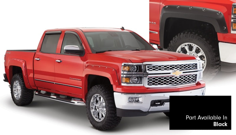 Bushwacker 16-18 Chevy Silverado 1500 Fleetside style Pocket Flares 4 pièces 69,3 po - Noir