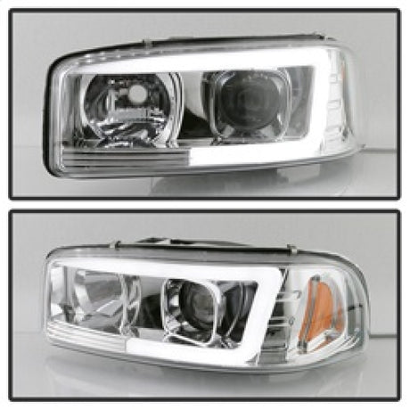 Phares de projecteur Spyder GMC Sierra 1500/2500/3500 99-06 V2 - DRL - Chrome PRO-YD-CDE00V2-LB-C