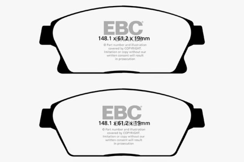 Plaquettes de frein avant EBC Greenstuff pour Buick Encore 1.4 Turbo 13-17