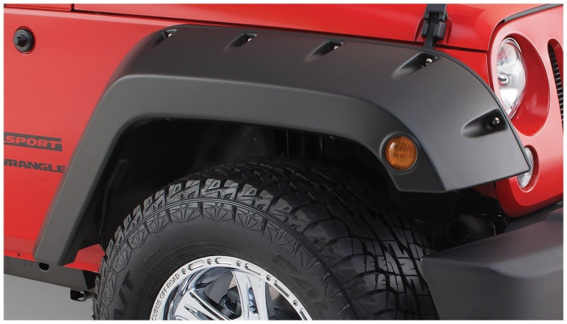 Élargisseurs de poche Bushwacker 07-18 Jeep Wrangler 2 pièces - Noir