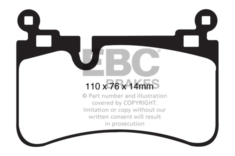 Plaquettes de frein arrière EBC 08-13 Mercedes-Benz C63 AMG (W204) 6.2 Yellowstuff