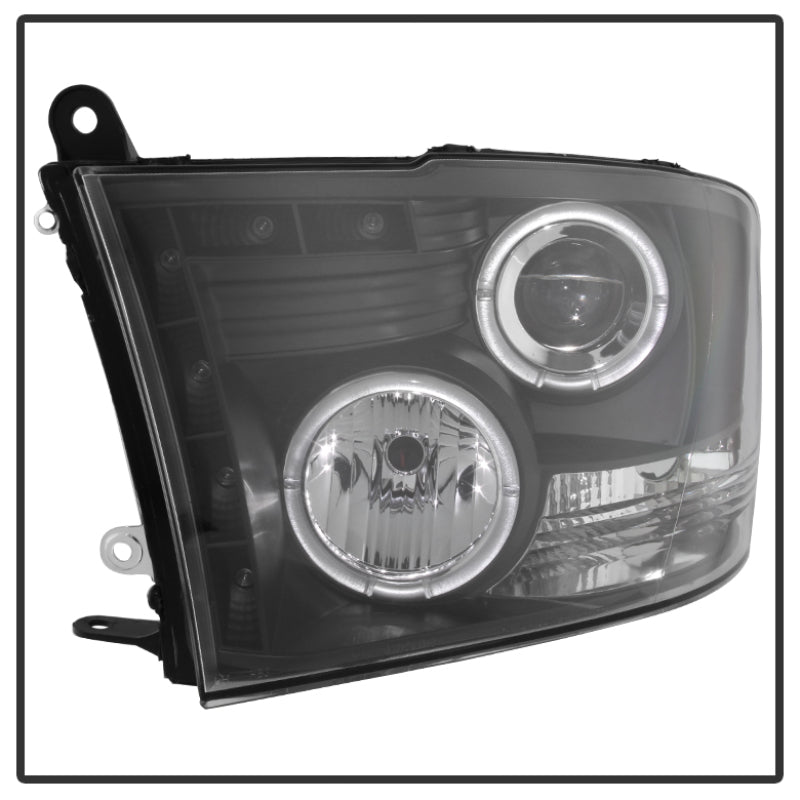Phares de projecteur Spyder Dodge Ram 1500 09-14 10-14 Halogène-LED Halo LED - Noir PRO-YD-DR09-HL-BK