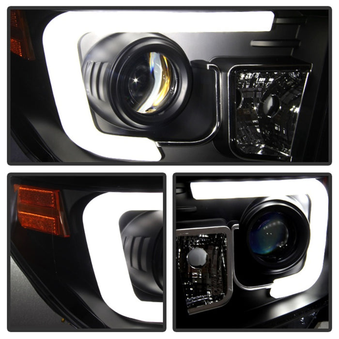 Phares de projecteur Spyder Toyota Tundra 2014-2016 Barre lumineuse DRL Noir PRO-YD-TTU14-DRL-BK