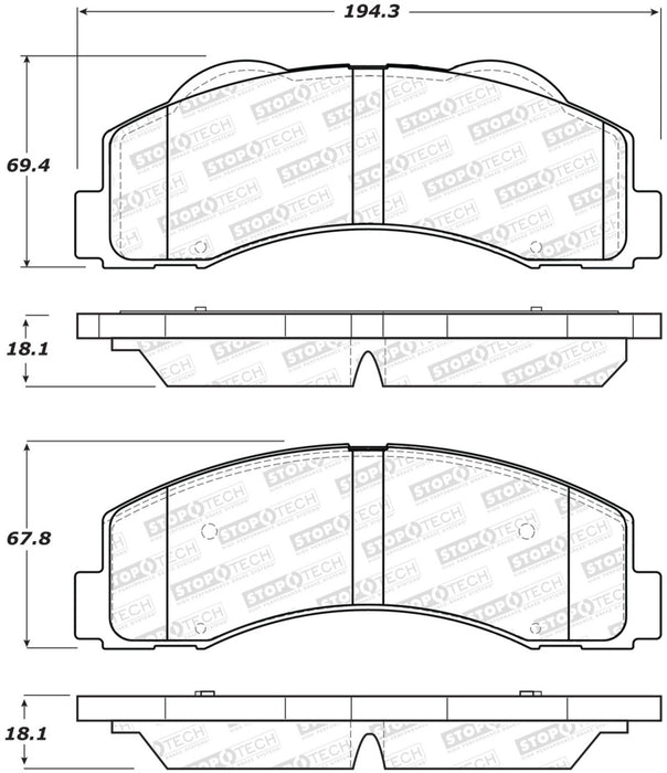 Plaquettes de frein avant StopTech Performance 10-14 pour Ford F-150