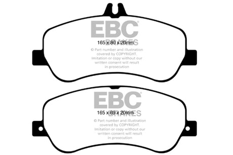 Plaquettes de frein avant Redstuff EBC 13-16 Mercedes-Benz GLK250 2.1 Twin TD