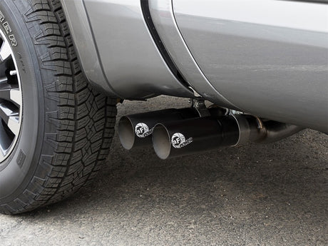 Échappement arrière de catalyseur aFe POWER Rebel Series 2-1/2 po 409 SS avec embouts noirs 16-17 Nissan Titan V8 5,6 L