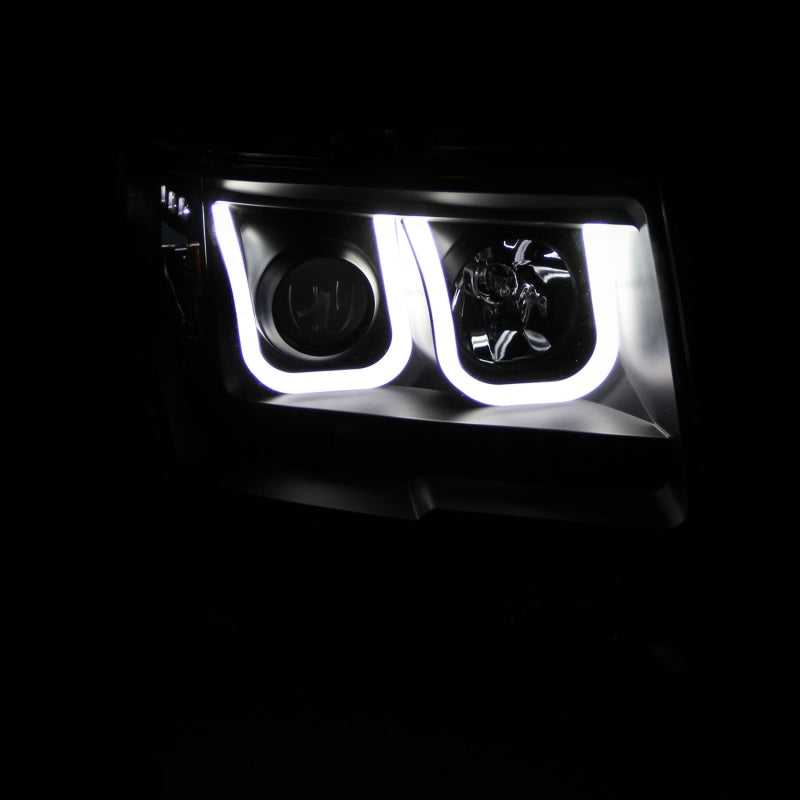 Phares de projecteur ANZO 2009-2014 Ford F-150 avec barre en U noire