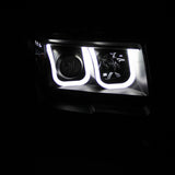 Phares de projecteur ANZO 2009-2014 Ford F-150 avec barre en U noire
