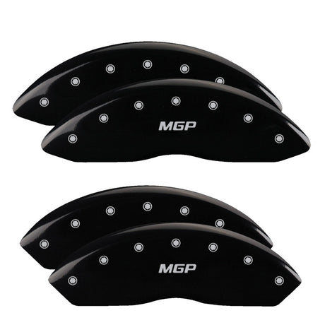 Couvre-étriers MGP 4 gravés avant et arrière MGP finition noire argent ch