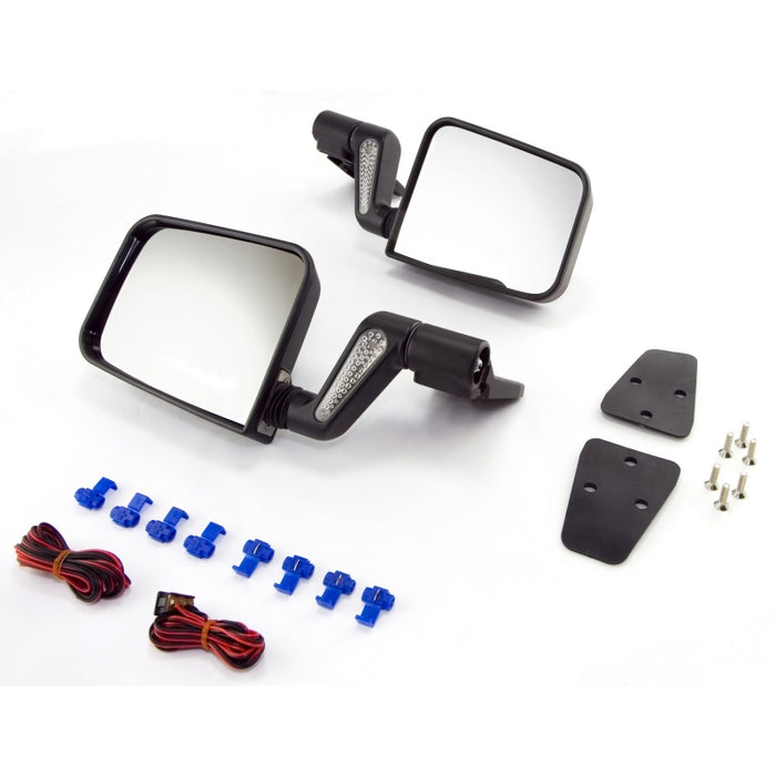 Kit de rétroviseurs extérieurs chauffants noirs pour Jeep Wrangler 87-02 Rugged Ridge