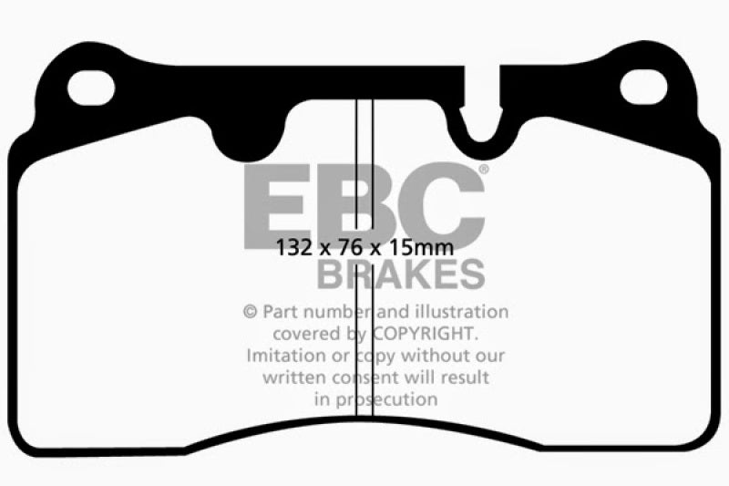 Plaquettes de frein avant EBC 04-12 Aston Martin DB9 5.9 Yellowstuff