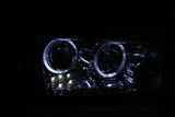 Phares de projecteur ANZO 2006-2010 Dodge Charger avec halo chromé