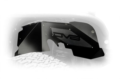 Garde-boue intérieur avant en aluminium DV8 Offroad 07-18 Jeep Wrangler JK - Noir