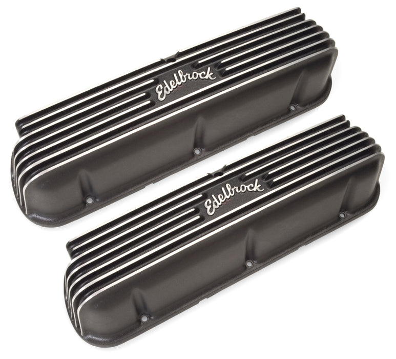 Cache-culbuteurs Edelbrock Classic Series Ford 1962-95 221 351W V8 Noir