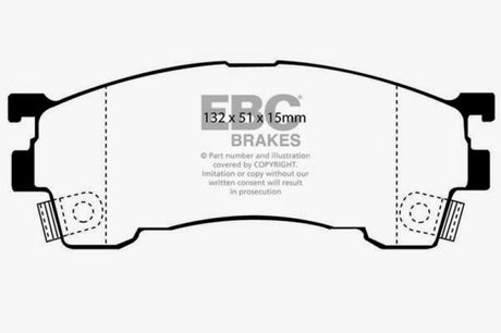 Plaquettes de frein avant EBC 93-97 Ford Probe 2.0 16v Yellowstuff