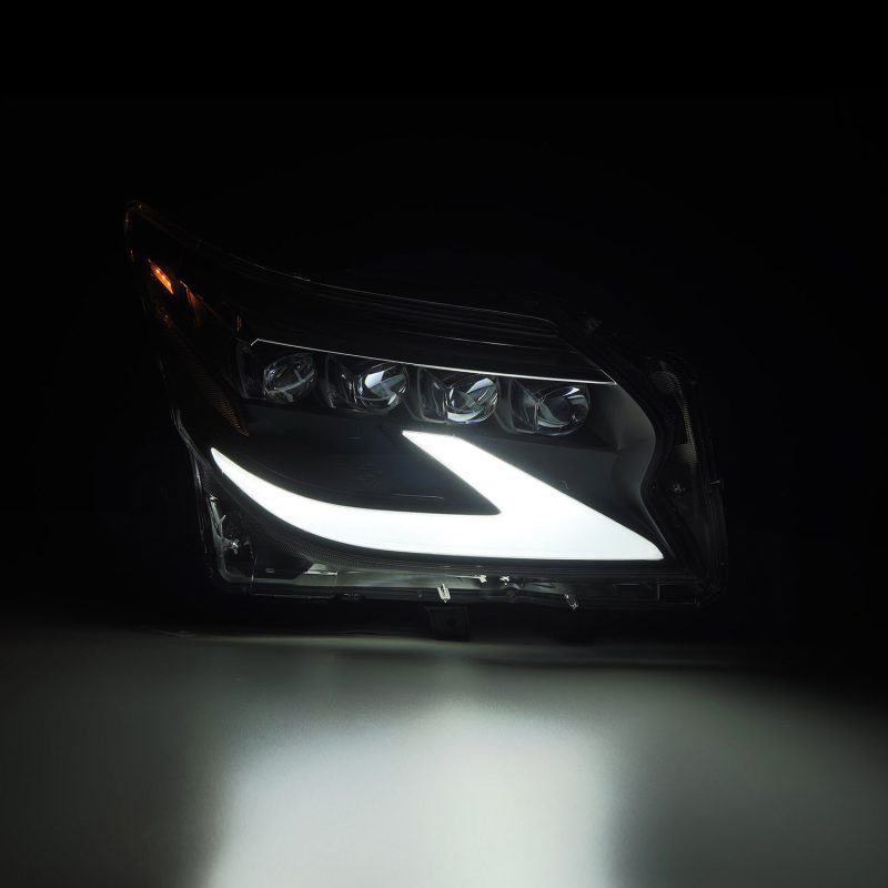 Phares de projecteur à LED AlphaRex 14-19 Lexus GX 460 NOVA Style planche noir avec lumière active/signal Seq