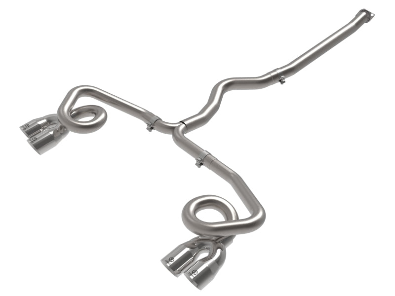 Échappement arrière de catalyseur aFe POWER Takeda 3 po à 2-1/2 po 304 SS avec embouts polis 22-23 Subaru WRX H4-2.4L(t)