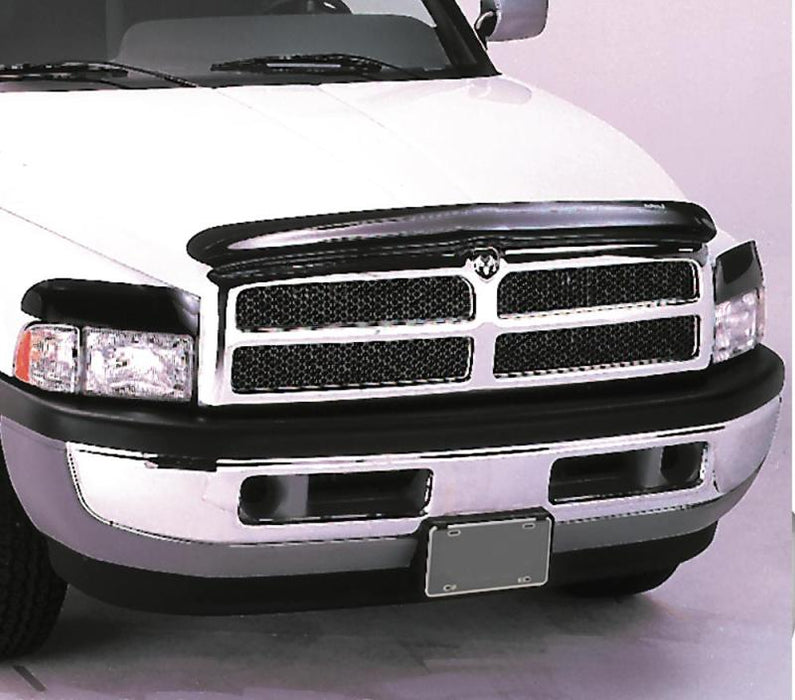 Protection de capot à profil moyen AVS 94-01 Dodge RAM 1500 Bugflector Deluxe 3 pièces - Fumée